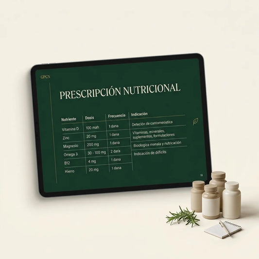 Guía de Prescripción Nutricional GPCN — Tablet con tabla de suplementación